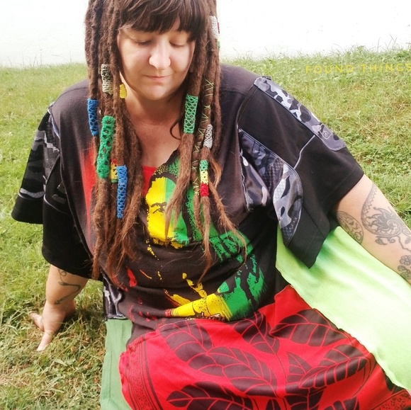 Rasta Reggae Crochet Dreadlock beads - Picture 2 of 4